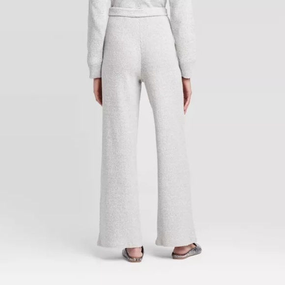 Who What Wear Wide Leg Top & Pants Lounge Set Gray - Picture 6 of 7